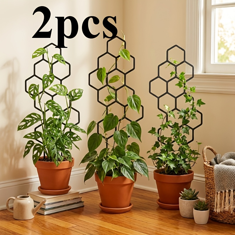 Indoor Herb Garden - 2 Stück Wabenförmige Pflanzen-Kletterhilfen für Topfpflanzen