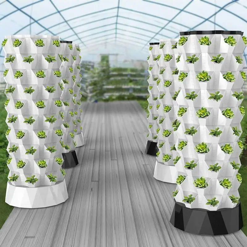 Vertical Planter - Vertikaler Hydroponischer Anbauturm, Ananasförmiger Aeroponik-Pflanzkübel, Stapelbares