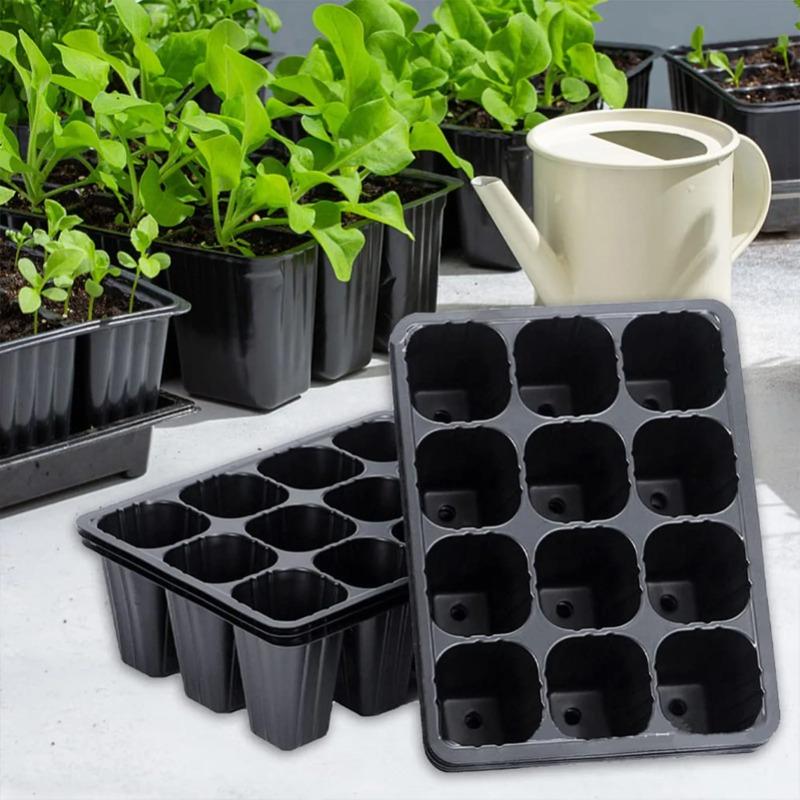 Seed Starter Tray - 12-Loch-Gemüse-Sämlingstöpfe, Sämlingstablett, Gartentöpfe, langlebige Samenkeimungspflanze, Blumentöpfe,