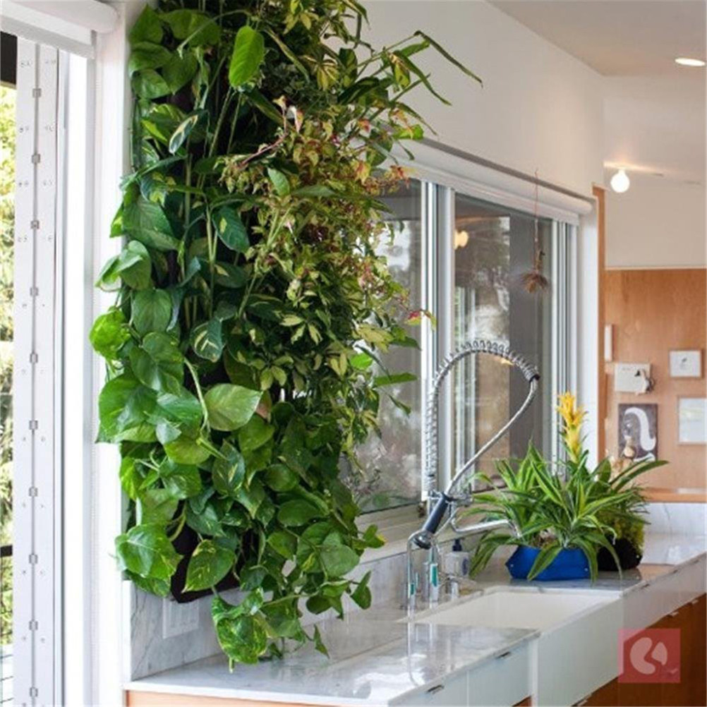 Vertical Planter - 1 Stück Filz-Pflanzbeutel zur Wandmontage, vertikaler