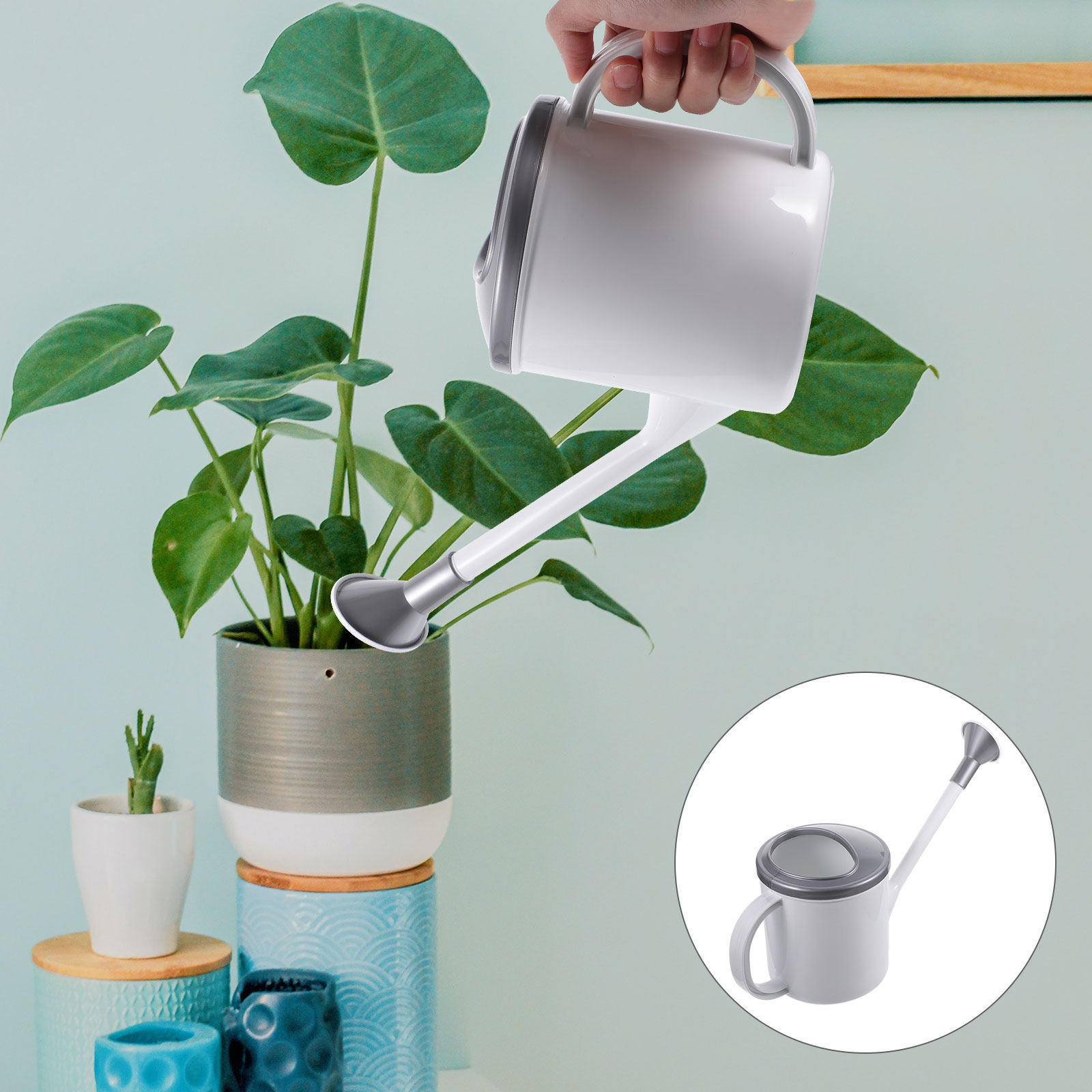 Watering Can - Haushalts-Gießkanne mit langem Ausguss, stabile Kunststoff-Gießkanne,