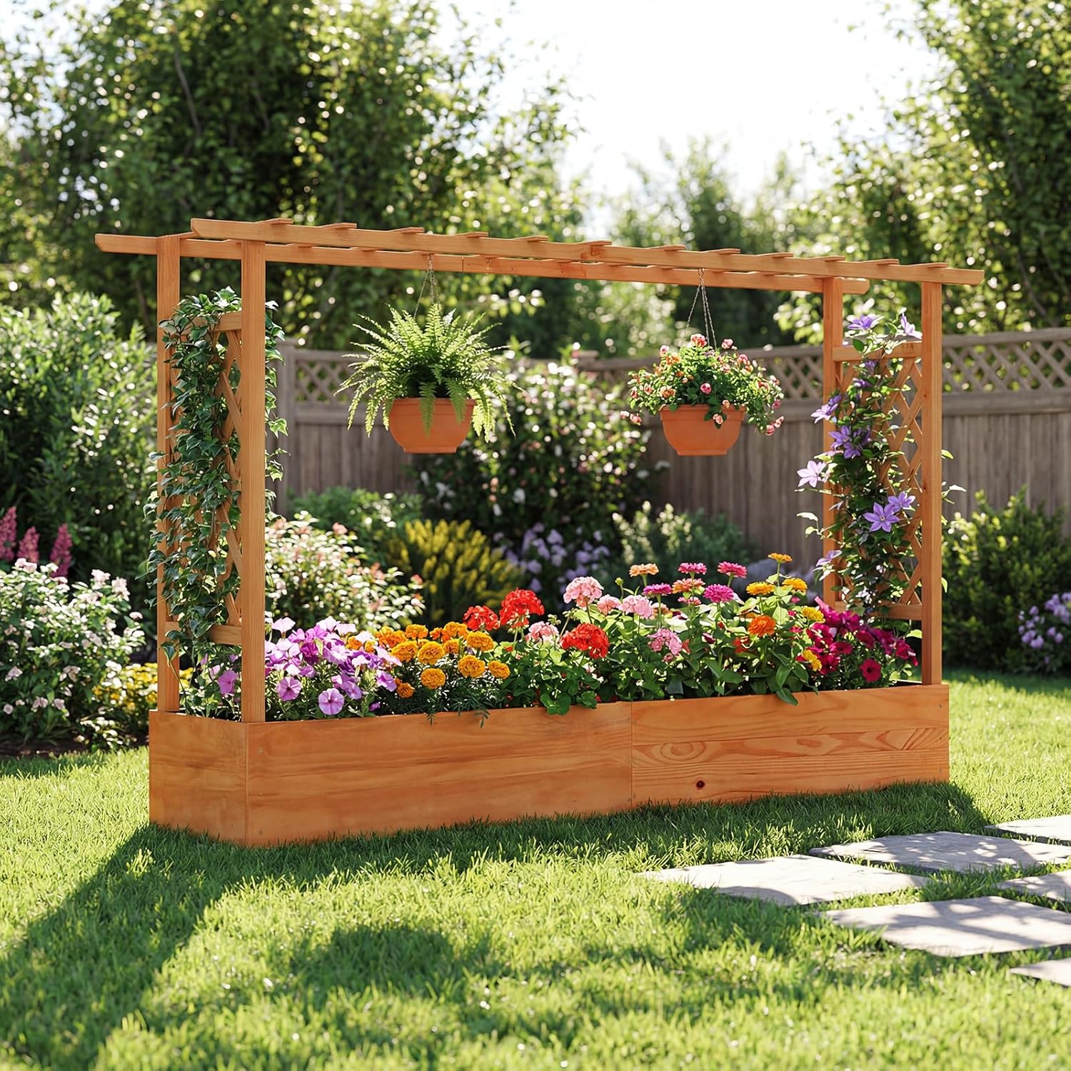 Outdoor-Patio-Hochbeet, Kunsts – Raised Garden Bed Bewertung und Preis